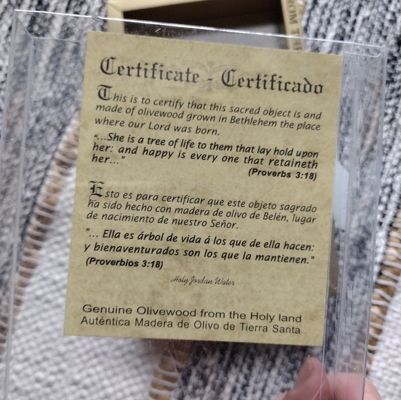 3 /$25 ✨ Genuine Olivewood Cross ✨ certified - Picture 3 of 5